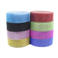 10Yards 8Rows Diamond Mesh Wrap Roll Rhinestone Crystal Ribbons Party Decoration