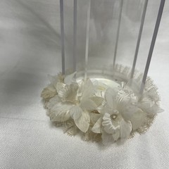 VTG Bride Groom Wedding Cake Topper White Porcelain 5” Figurine 8” Total