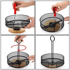 Yesland 2 Pack Metal Rotating Condiment Caddy Number Card Holder 7.75 Inch