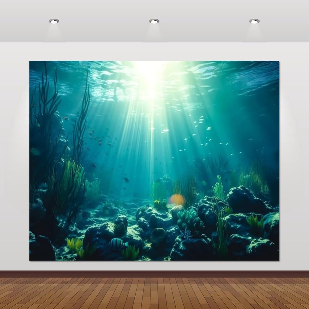 Under The Sea Backdrop 10x8ft Seabed Underwater World Ocean Photography Backg…