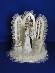 New Wilton Ivory «Bridal Waltz» Wedding Cake Top, bk coat/pants # 117-329