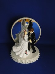 New Elegant Mirrored First Dance Bride & Groom Wedding Caketop #281