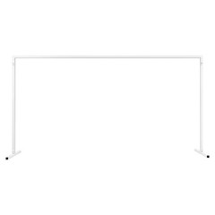 Square Freestanding Wedding Arch Backdrop Metal Frame 2 × 2 m White