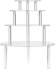 4-Piece Transparent Acrylic Cake Stand Set – Elegant Dessert Display for Events