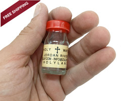 Holy Water From The Jordan River In 1 7/8 Inch Glass Vial 10 Ounces, Multi