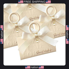 ZJSXINDI 15 Pcs Favor Boxes Gift Wrap Boxes Pale Beige Gift Box 5″x 3″ For