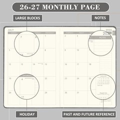 Planner 2026-2027 – Weekly & Monthly 2026-2027 Planner with Pen Loop, Jul 202…