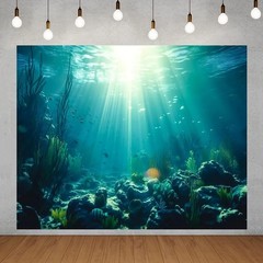 Under The Sea Backdrop 10x8ft Seabed Underwater World Ocean Photography Backg…
