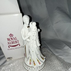 Royal Albert OCR Wedding Bride and Groom Porcelain Floral Wedding Figurine