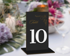 Personalised Engraving & 3D Raised Wooden MDF Wedding Table Number