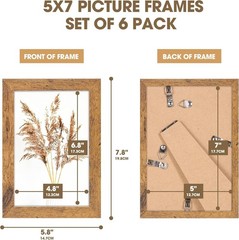 TWING 4 x 6 Picture Frames Set of 6, Rustic Photo Frames Collage for Wall Dec…