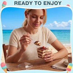 435 PCS Dessert Cups Set with Lids and Spoons, 5oz 3oz Mini Clear Plastic