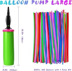 100Pcs 260 Balloons qualatex with 1 100pcs 260 Long With 1 Hand Pump