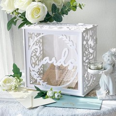Wedding invitation box, wedding banquet, PVC material, with acrylic window