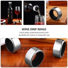 12pcs Stainless Steel Wine Bottle Collars: Classy 4x4x2cm, Assorted Color