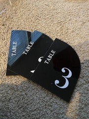 Black/White 10 Pc Wedding Table Number Signs Half Arch – Wedding Decor Modern
