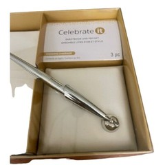 Celebrate It Wedding Guestbook and Pen 3 Piece Set NIB