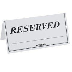 Pack of 250 Paper Reserved Table Signs – Elegant Double-Sided Tent Cards |