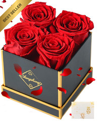 Changshunqi Forever Flowers, Preserved Roses in a Box, Eternal Rose Red