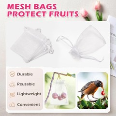 50 Count White Organza Drawstring Bags 3×4 – Luxurious Gift Packaging Solution