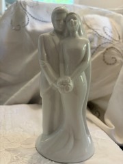 House Of Lloyd Bride & Groom Figurine Porcelain Ceramic White 8” Vintage Wedding