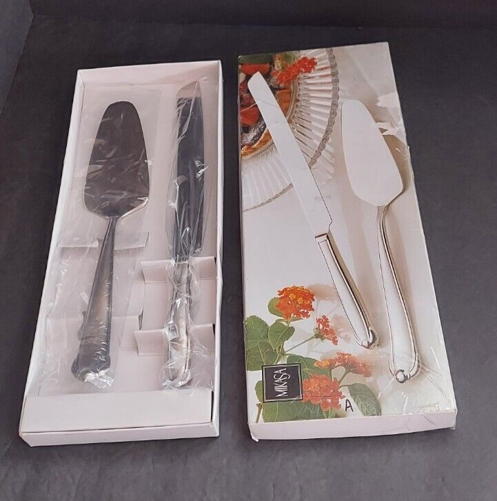 Mikasa Classico Satin Stainless Steel Dessert Set Pie Server & Cake Knife