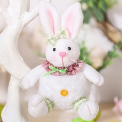 Easter Bunny Plush Yellow Pink 19 12 7cm Polyester Stuffed Toy Decoration Pair