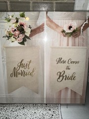 David Tutera «Here Comes the Bride» / «Just Married» Wedding Banner Double Sided