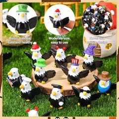 32 Pack Bald Eagle Toy Figures, Novelty Tiny Bald Eagle 10 Style of Bald Eagle