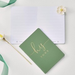 Spacobo Wedding Vow Books His and Hers Vows Booklets, Lined Paper, Set of 2