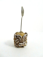 Western Rope Theme Place Card Holders Set Of 14 Wedding Party Resin Gold White