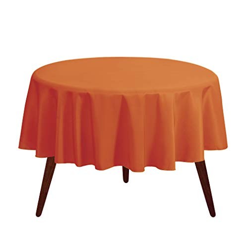 Round Tablecloth – 70 Inch Round Table Cloth for 24 to 48 70″ (Round) Orange