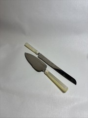 Hallmark Wedding Cake Cutting Set Stainless Steal Pearl Like Handles Japan