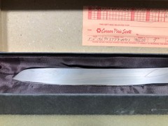 VTG 1990 WATERFORD CRYSTAL BRIDAL CAKE or CARVING KNIFE 14.25” LONG / BOX MINT