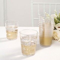 25 pk 10 oz Plastic CLEAR CUPS Disposable Tableware Party Wedding SALE