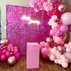 Hot Balloons Garland Arch Kit 180pcs with Star – 22 18 12 10 5in Different Pink