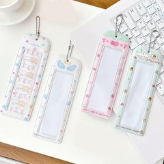 PVC Idol Photocard Holder with Decorative Pattern Cartoon Clear Photocard Dis…