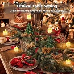 Rechargeable Flameless Candles with Remote Timer, 6pcs LED 6pcs,Smooth