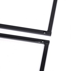 3Pc Black Metal Square Plant Stands Set Tiered Display 20×20×50–26×26×70 cm