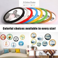 Colorful Round Photo Frames for Wall Mounting Display or Table Mounting Pictu…