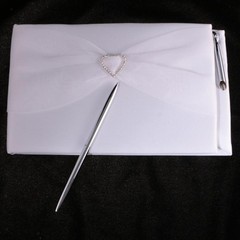 Crystal Design Guest Book and Pen Set Wedding Party