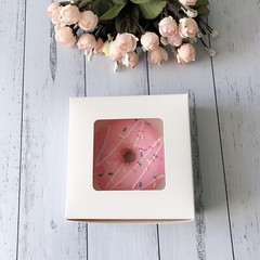 50x Large Donut Cake Window Favor Box Wedding Birthday Party Give Away Gift Box