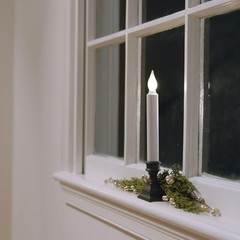 LED Battery Operated Window Candles with Timer, Bright Hot Antique Bronze