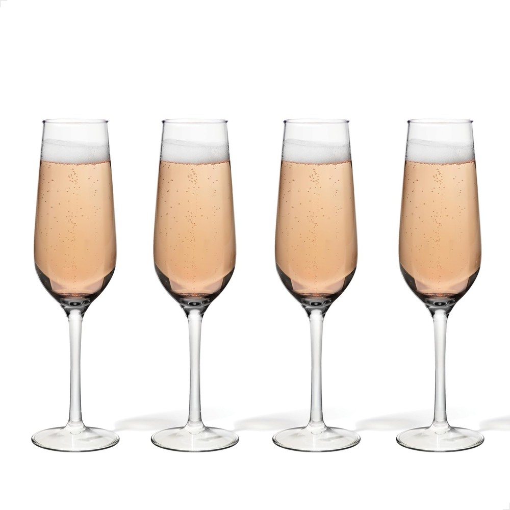 TOSSWARE Reserve 9oz Champagne Glass Set of 4, 4 Count (Pack 1), Clear