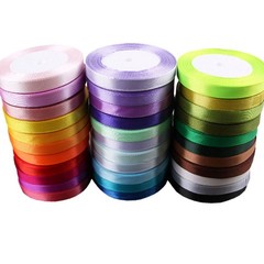 10mm Colorful Satin Ribbons Gift Fabric Ties Decorative Ribbons 22 Meters Roll