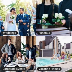 Stylish Guest Book in Black – Perfect for Weddings, Funerals & Vacation Homes