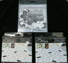 Table Confetti Just Married Bride & Groom Wedding 192 Pieces 3 Pks hearts CC-26