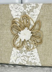 David Tutera Burlap and Lace Wedding Guest Book Special Event Occasions 60 Pages