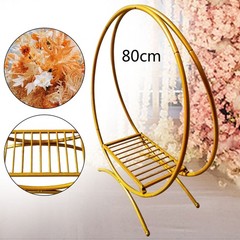 Round Metal Flower Stand Wedding Load 5kg Decoration Stand Spacious Display Area