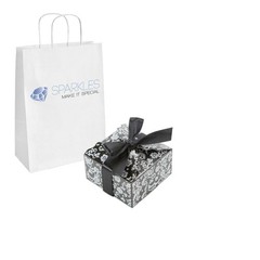 50 Black Silver Medium Ribbon Wedding Favor Gift Boxes Party Event Candy Box